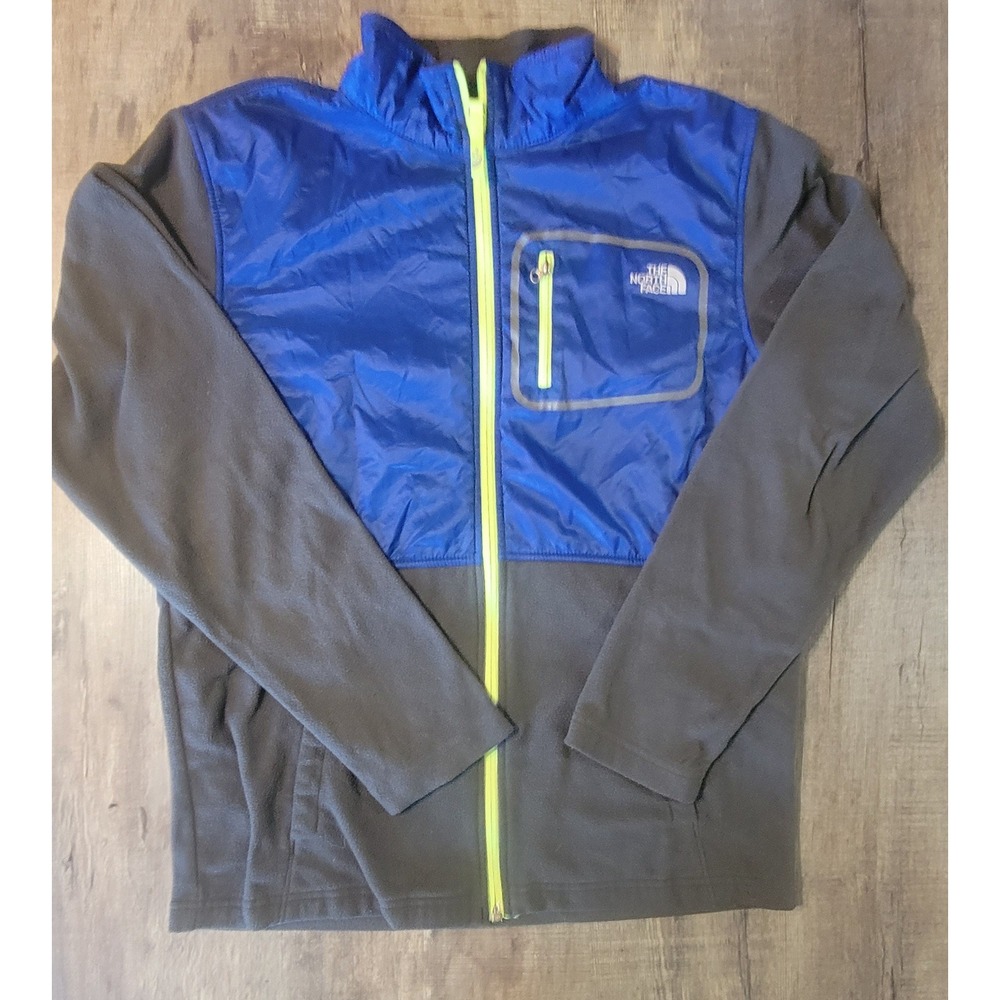 The North Face Boys XL 18/20 Denali Fleece Jacketโ Blue Grey Full Zip A3KLJ8T